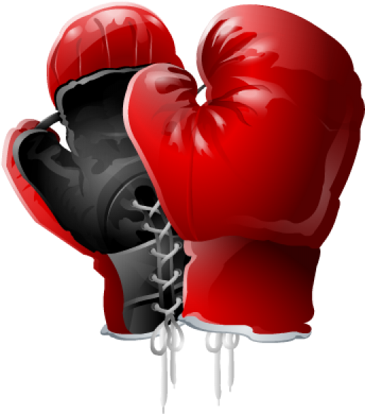 Red Black Boxing Gloves Free Png Download - Boxing Gloves Png Transparent Clipart (600x600), Png Download
