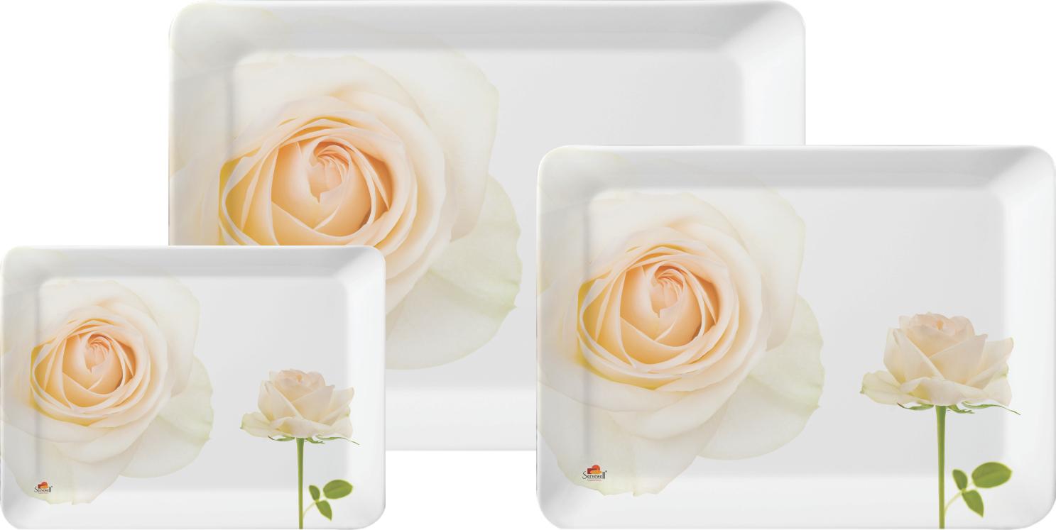 3 Pc Stylo Tray Set - Garden Roses Clipart (1487x747), Png Download