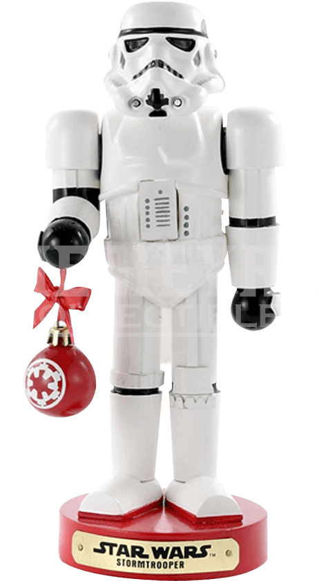 Star Wars Stormtrooper With Ornament Nutcracker - Figurine Clipart (850x850), Png Download