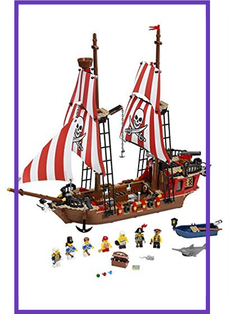 Lego Pirates Pirate Ship 70413 - Brick Bounty Lego Clipart (735x1100), Png Download