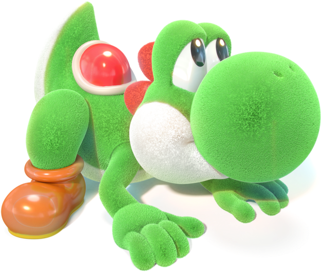 File - Yoshicraftedworld - Yoshi2 - Yoshi's Crafted - Yoshi's Crafted World Yoshi Clipart (631x531), Png Download