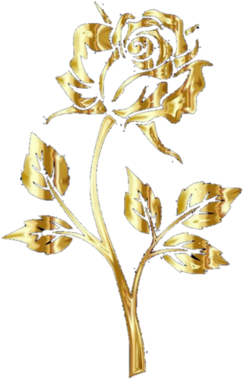 Gold Accent Png - Gold Flowers Transparent Background Clipart (1024x1024), Png Download