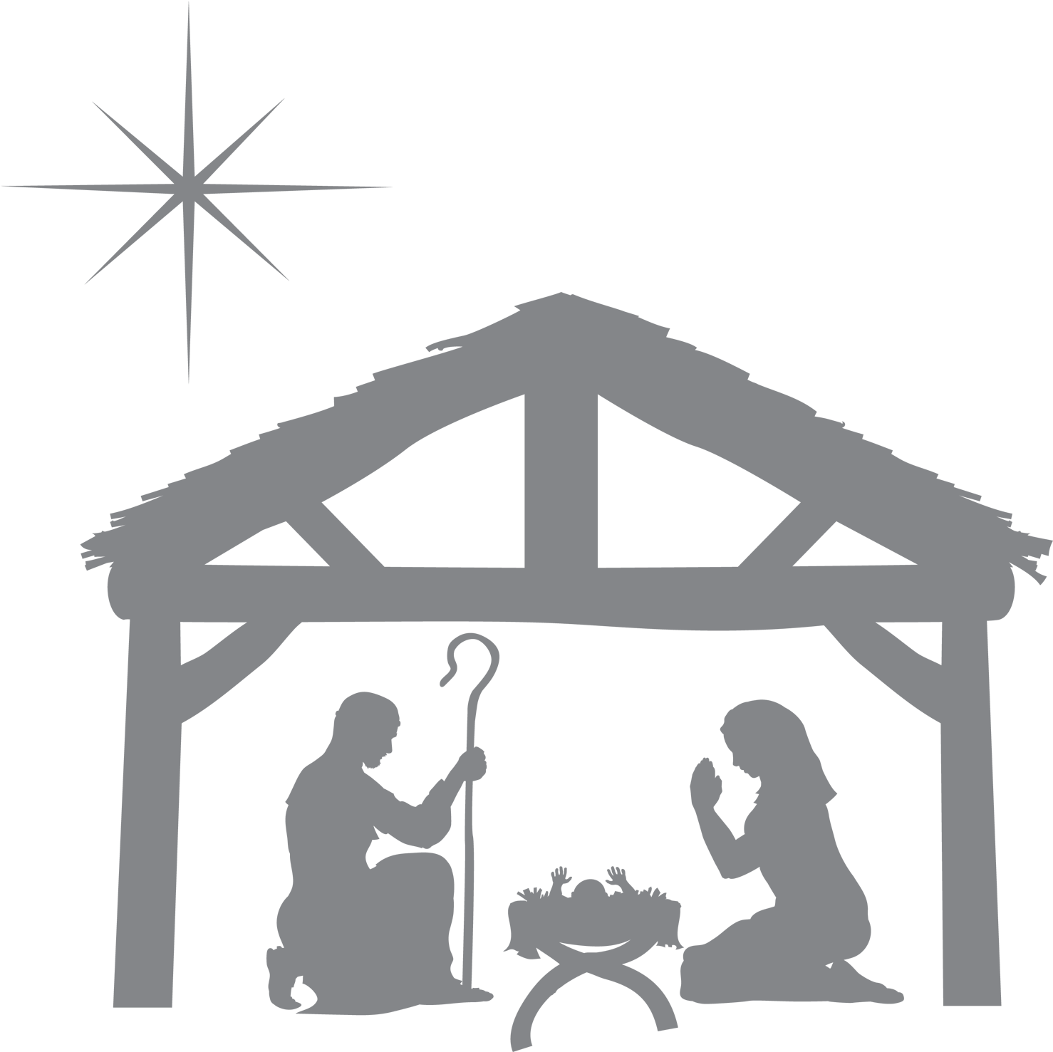 Portal De Belen Png - Merry Christmas Nativity Clipart (1772x1476), Png Download