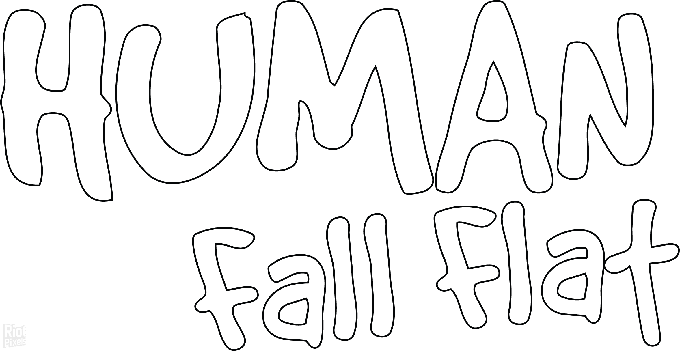 Human Fall Flat Logo Png - Human Fall Flat Title Clipart (2355x1216), Png Download