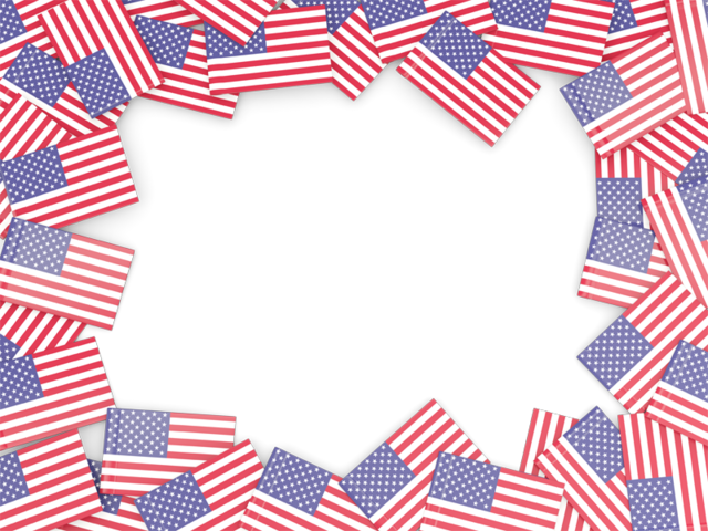 Illustration Of Flag Of United States Of America - United States Flag Frame Clipart (640x480), Png Download