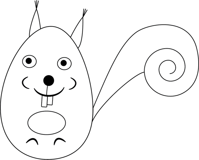 Squirrel - Illustration Clipart (640x513), Png Download