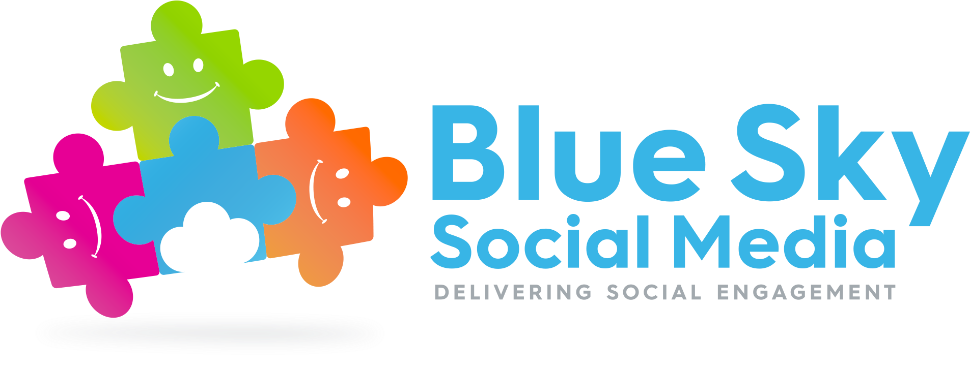 Blue Sky Social Media Logo - Graphic Design Clipart (1905x728), Png Download