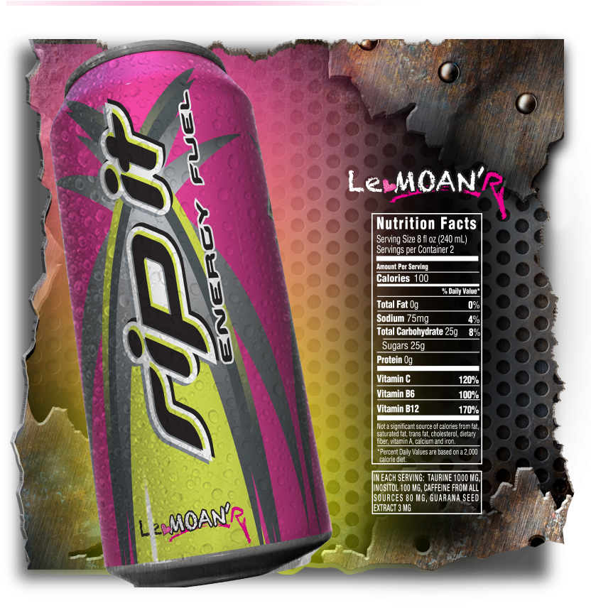 Rip It Energy Drink Label , Png Download - Rip It Energy Drink F Bomb Clipart (832x856), Png Download