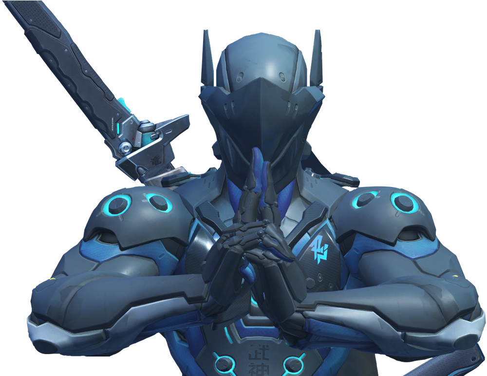 Genji Overwatch Download Free Clipart With A Transparent - Genji Carbon Fiber Skin - Png Download (1036x771), Png Download