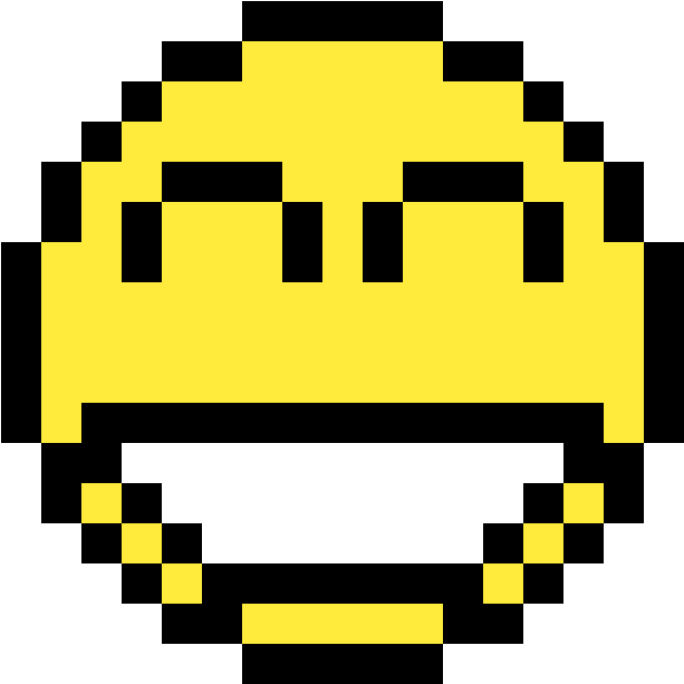 Super Happy Face - Happy Face Pixel Art Clipart (630x630), Png Download