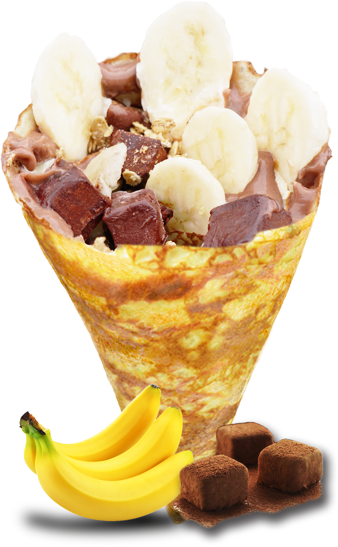 Banana Chocolate - T Swirl Crepe Clipart (1440x2160), Png Download
