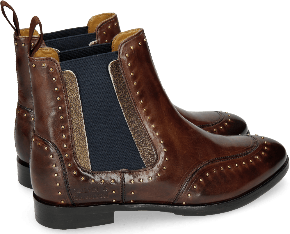 Ankle Boots Daisy 4 Mogano Rivets - Damen Melvin & Hamilton Chelsea-boots Daisy 4 Clipart (1024x1024), Png Download