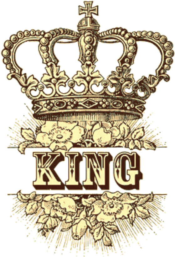 #king #crown #yelliw #paint #drawing - King Crown With Flowers Clipart (1024x1024), Png Download