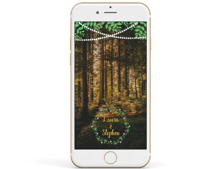 Snapchat Filter Template, Filter Design, Forest Theme, - Iphone Clipart (750x554), Png Download