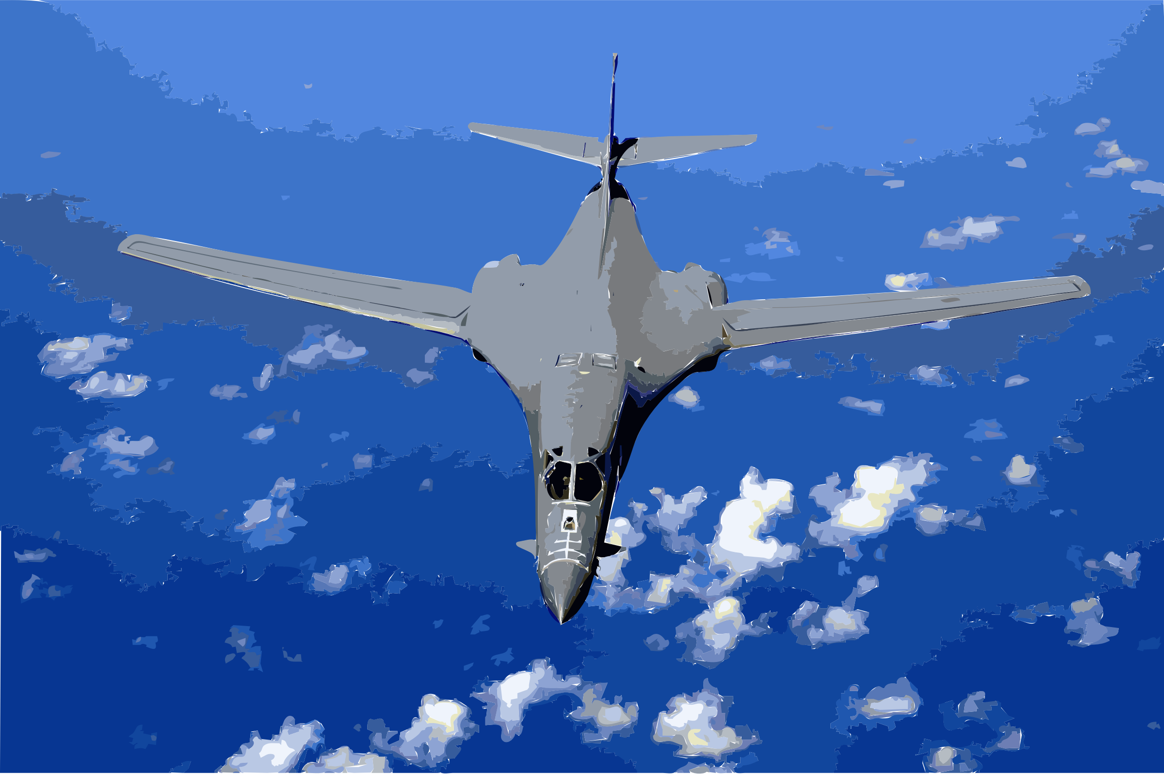 This Free Icons Png Design Of B-1b Over The Pacific - Us Heavy Bombers Jets In Show Of Force Against N Korea Clipart (2400x1596), Png Download