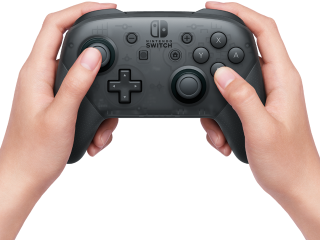 Nintendo - Using Switch Pro Controller Clipart (640x480), Png Download