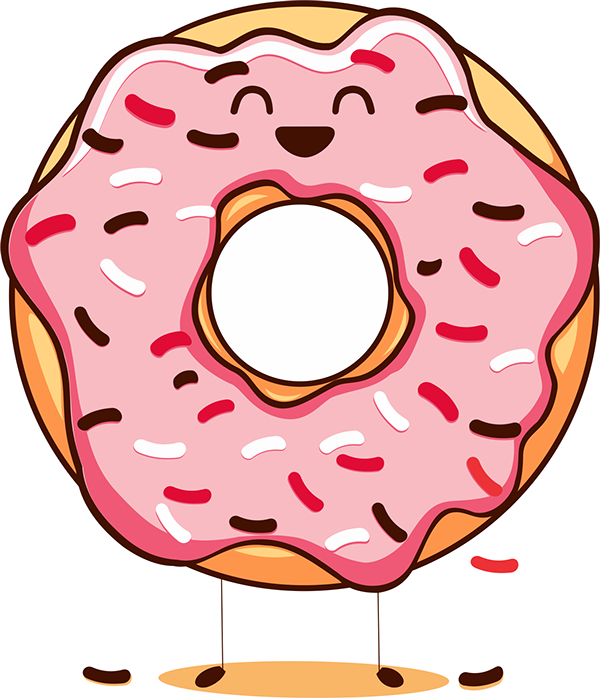 Dougnut Clipart Happy Donut - Happy Doughnut Day 2018 - Png Download (600x698), Png Download