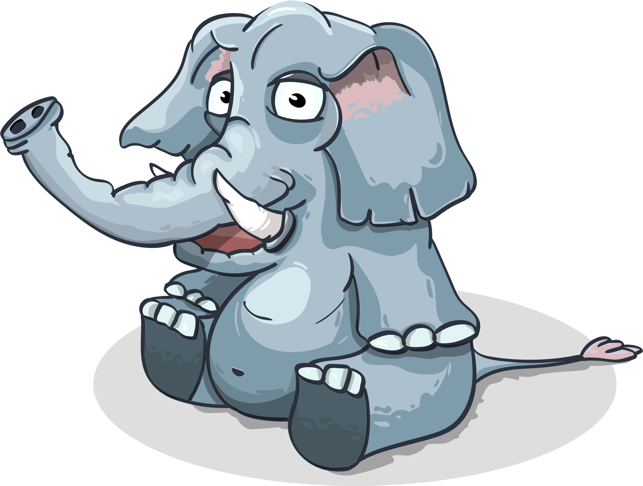 Cute In Free Vectors For Download - Indian Elephant Clipart (3000x2374), Png Download