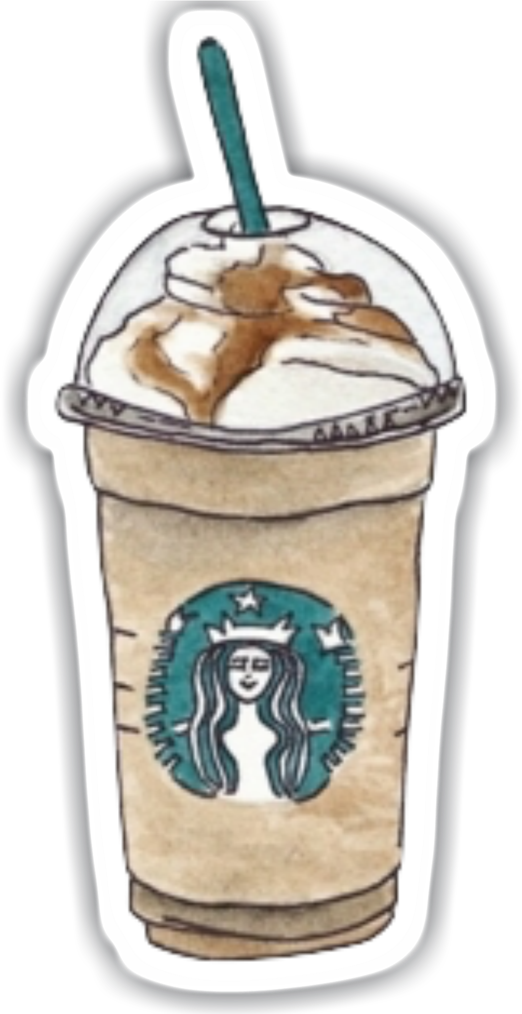 Iced Coffee Hot - Starbucks Overlay Clipart (2000x2000), Png Download