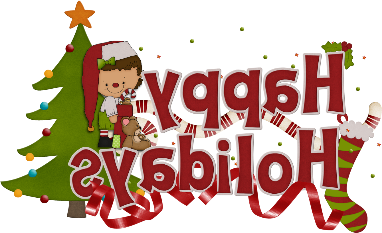 Happy Holidays Clip Art Free Illustration Png Download Large Size