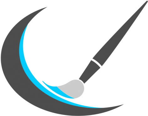 Paint Brush Clipart Logo - Crescent - Png Download (820x820), Png Download