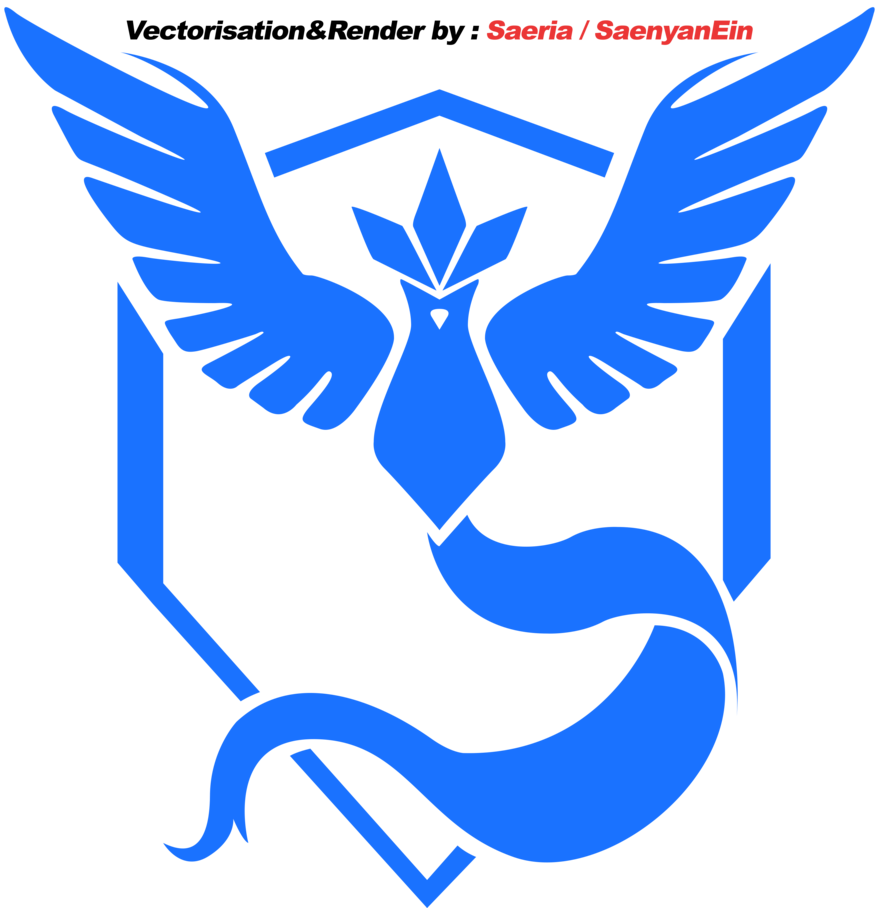 Go Articuno Blue - Pokemon Go Blue Team Clipart (879x908), Png Download