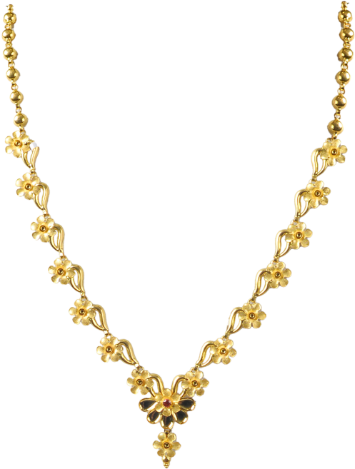 Kerala Design Gold Necklace - Catherine Page Chanel Necklace Clipart (521x700), Png Download