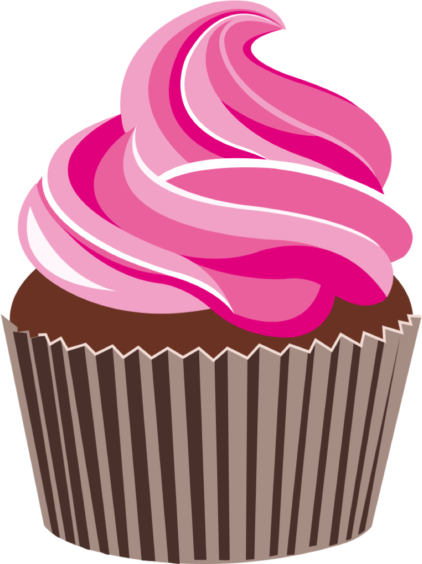 Cupcake - Cupcake Pink Frosting Png Clipart (1125x1125), Png Download