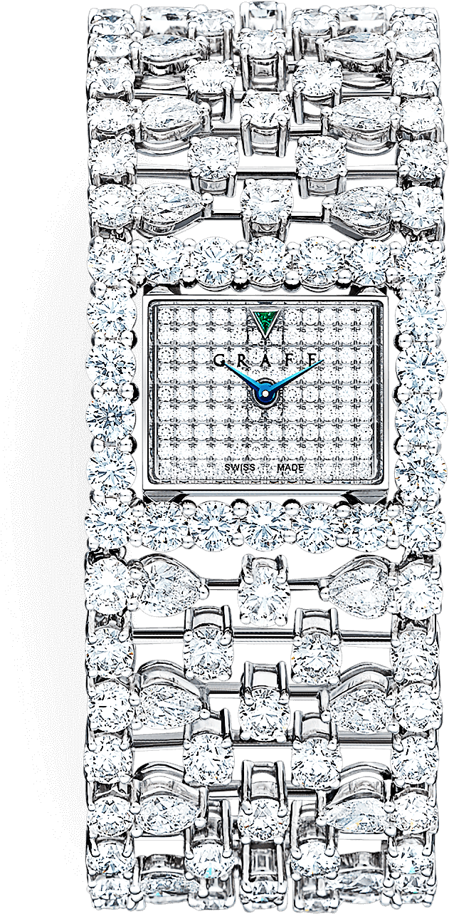 A Fully Set Lace Diamond High Jewellery Ladies Watch - Line Art Clipart (1400x2000), Png Download