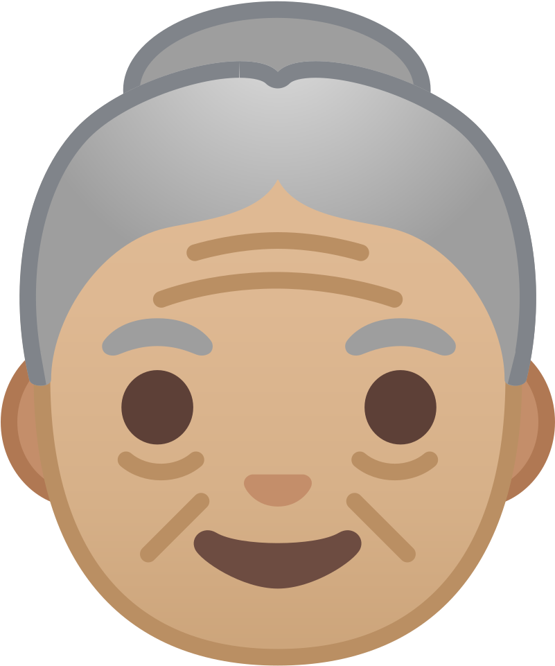 Download Svg Download Png - Old Woman Emoji Clipart (1024x1024), Png Download