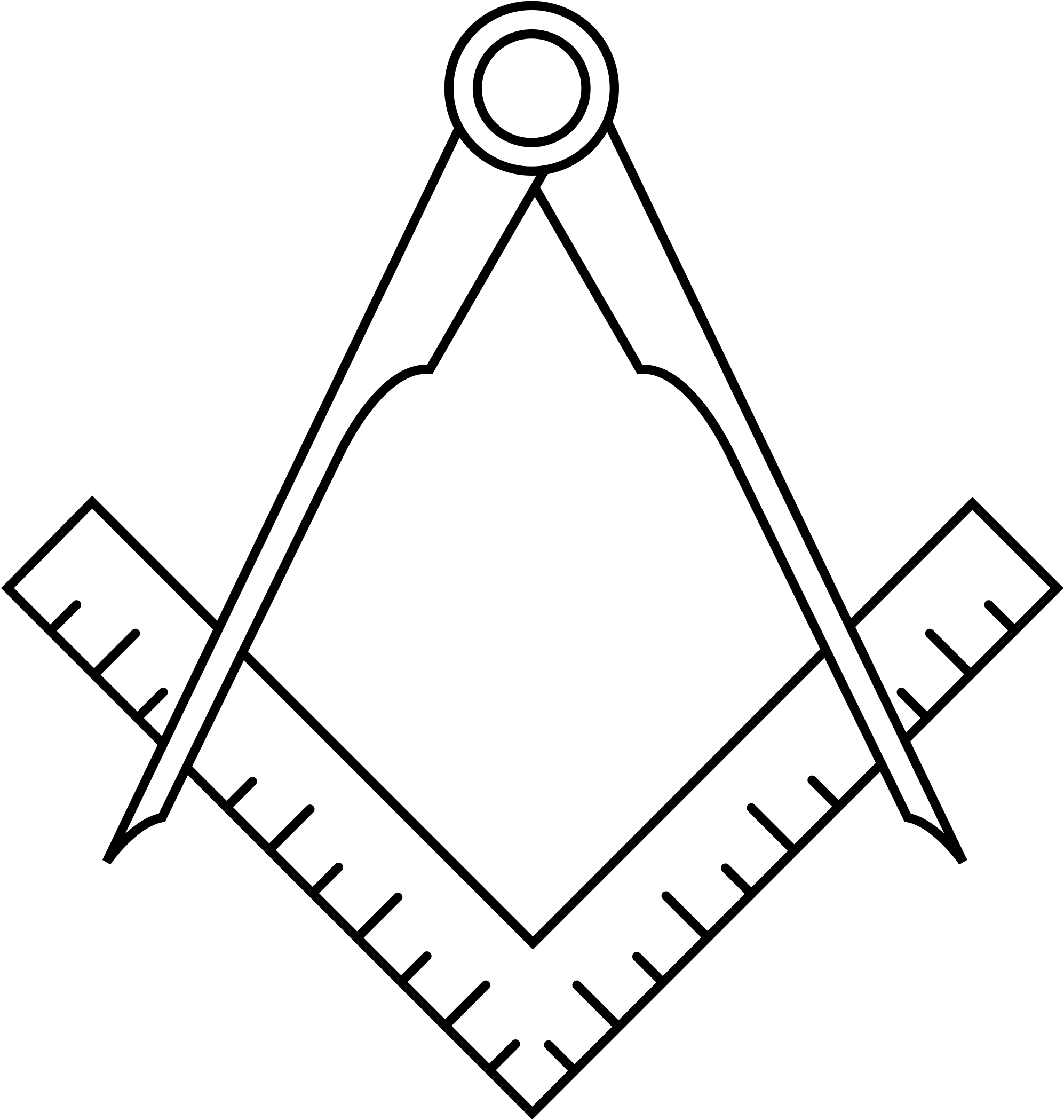 Hillsborough Masonic Lodge - Masonic Square And Compass Uk Clipart (2000x2109), Png Download
