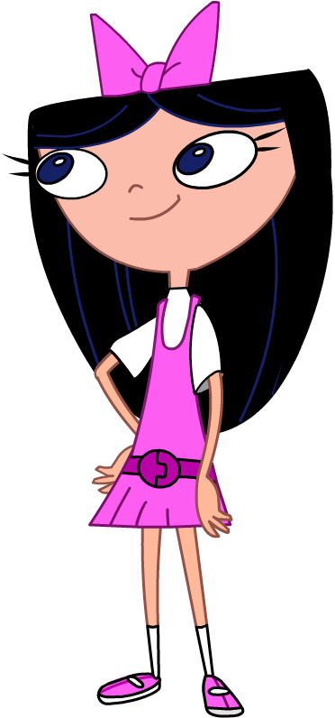 Cartoon And Anime Png - Isabella Phineas Y Ferb Clipart (414x800), Png Download