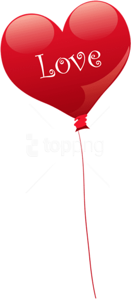 Free Png Download Transparent Heart Love Balloon Png - Love Heart Balloon Png Clipart (480x1059), Png Download