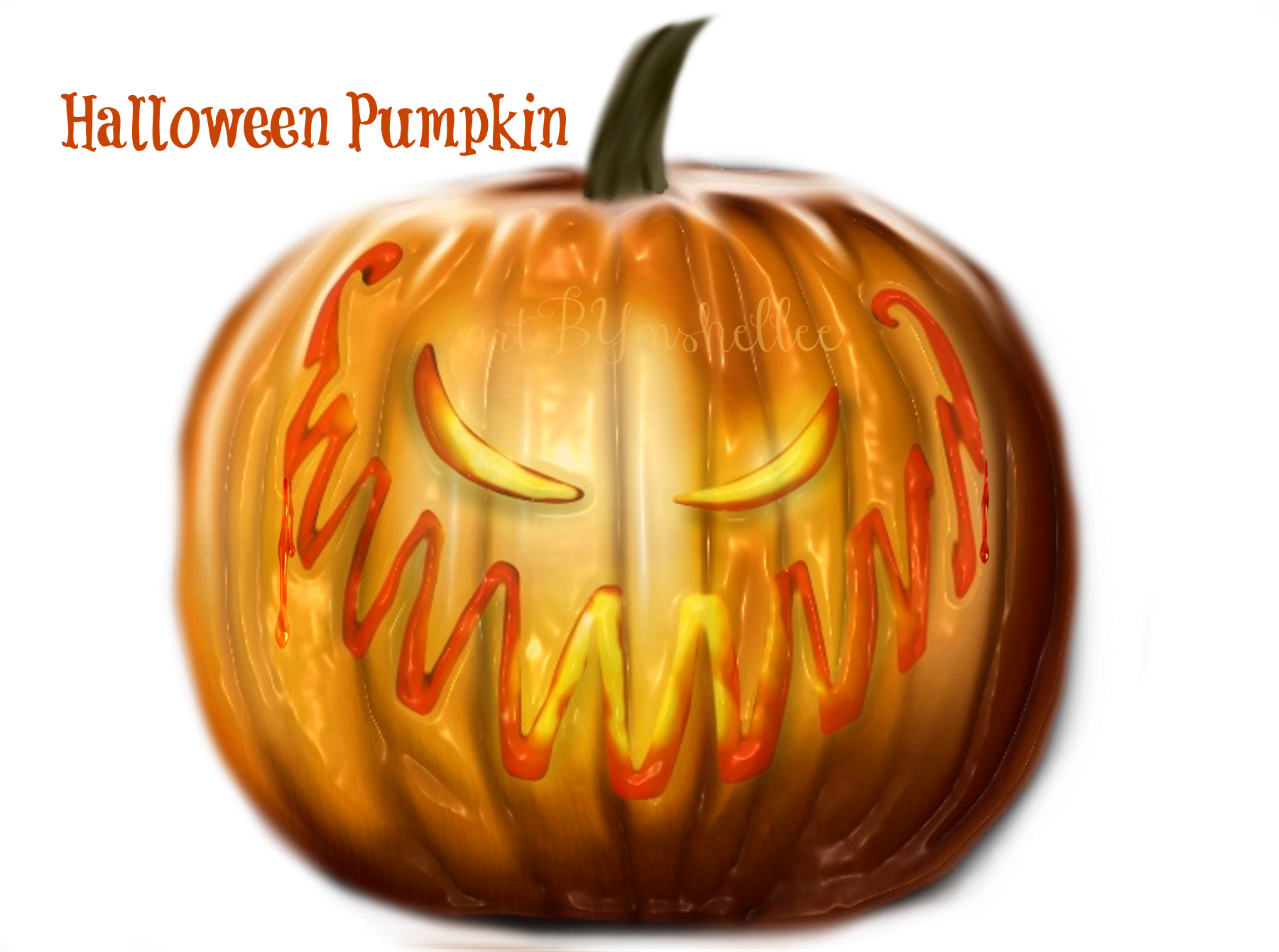 Evil Pumpkin Png - Jack-o'-lantern Clipart (1800x1352), Png Download