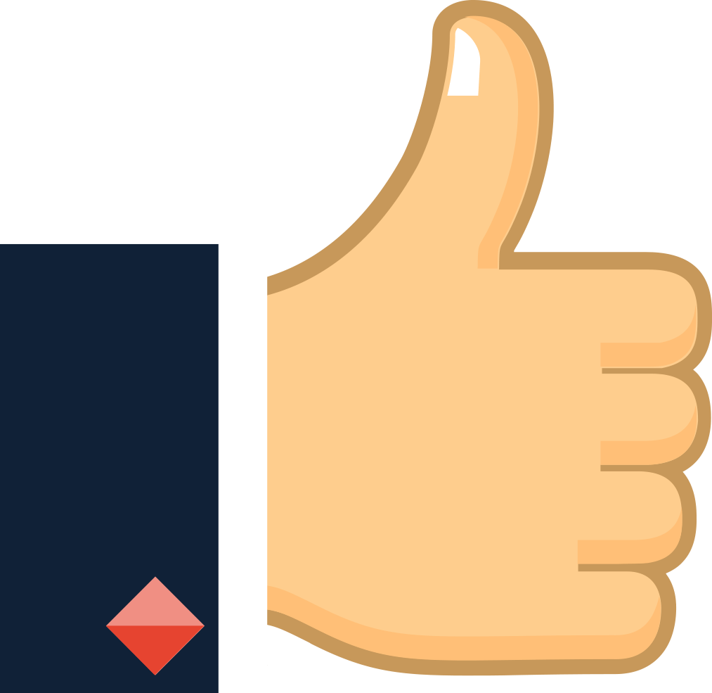 Thumbs-up - Sign Clipart (1013x985), Png Download