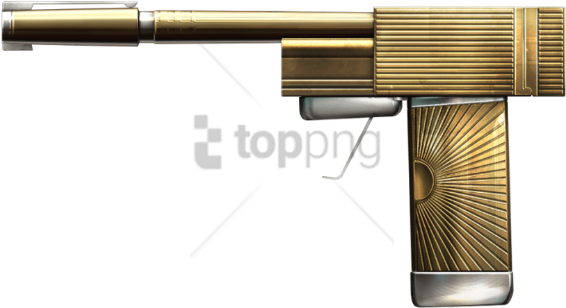 Free Png Gold Gun Png Png Image With Transparent Background - Golden Gun Png Clipart (850x475), Png Download