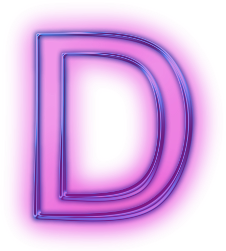 Letter Tumblr Sticker By , Png Download - Neon Letter D Png Clipart (921x1025), Png Download