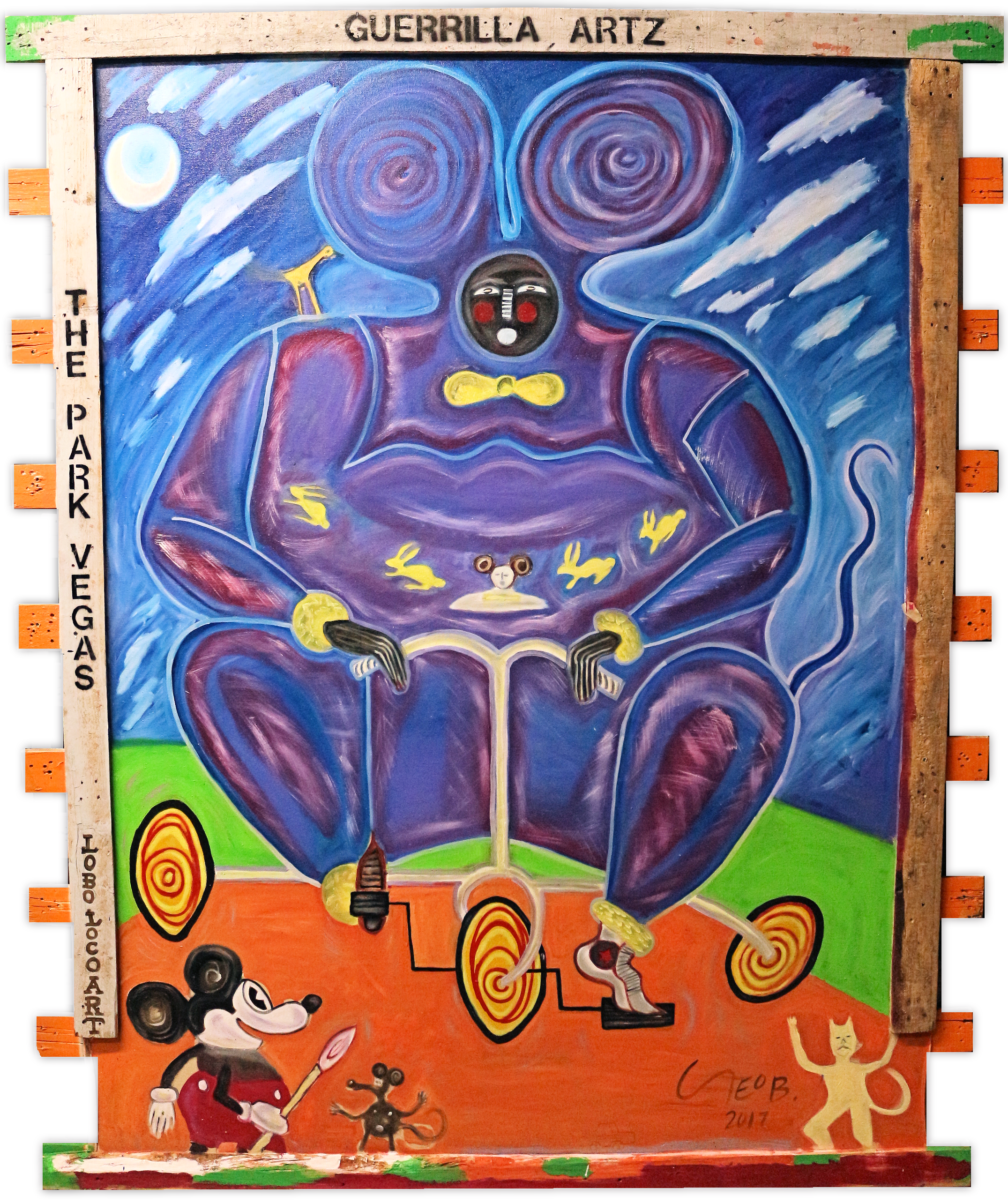 Lobo Loco - Painting Clipart (2151x2567), Png Download