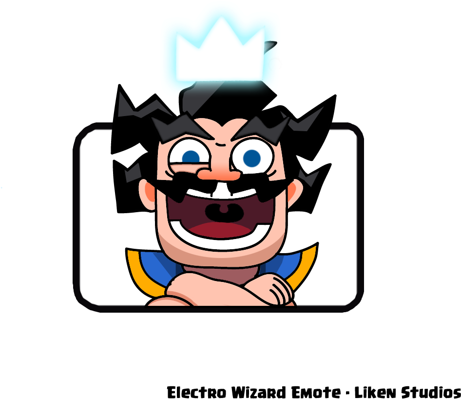 Clashroyale - Clash Royale Electro Wizard Emotes Clipart - Large Size Png I...