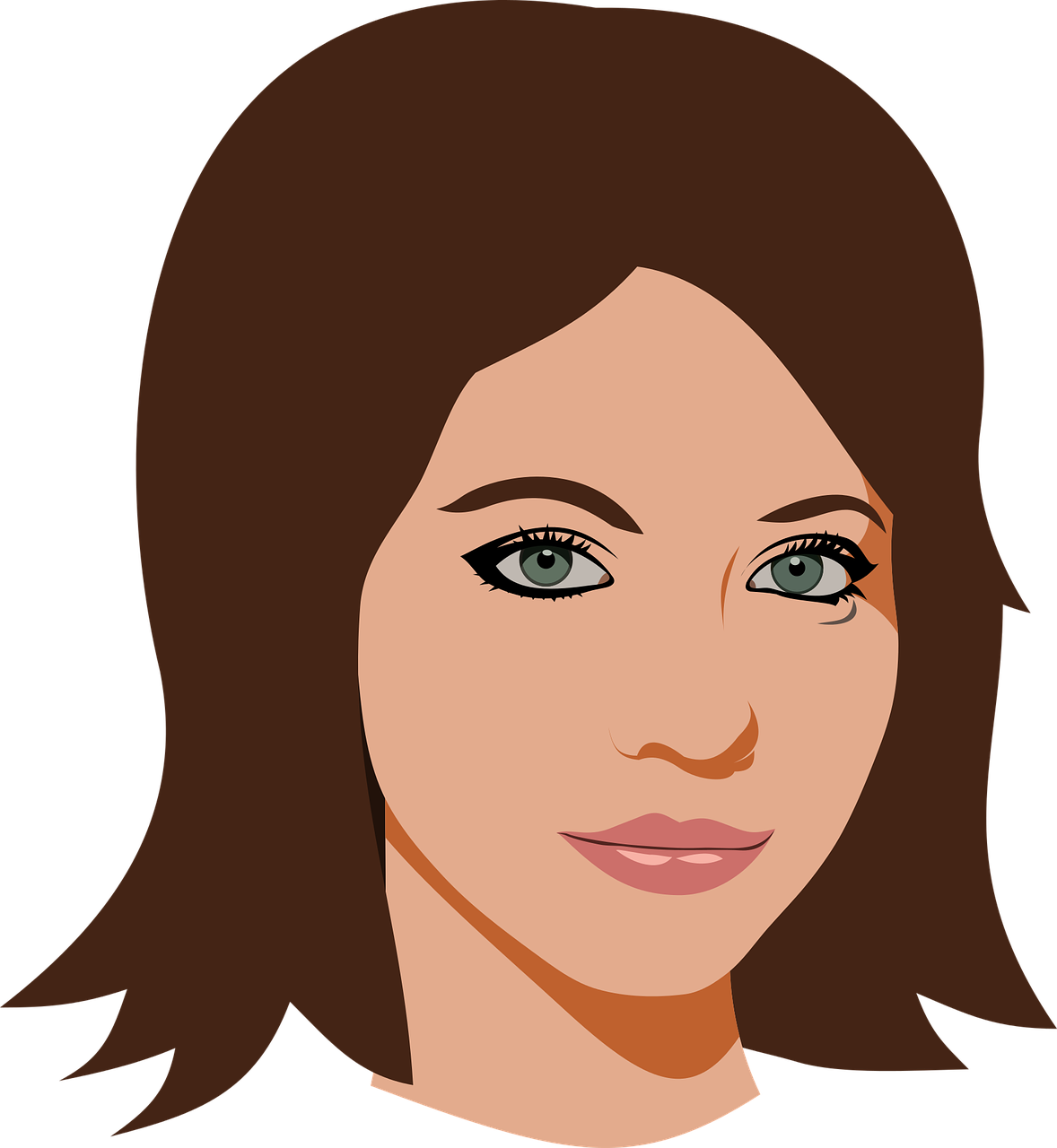 Girl Head Clipart Large Size Png Image PikPng