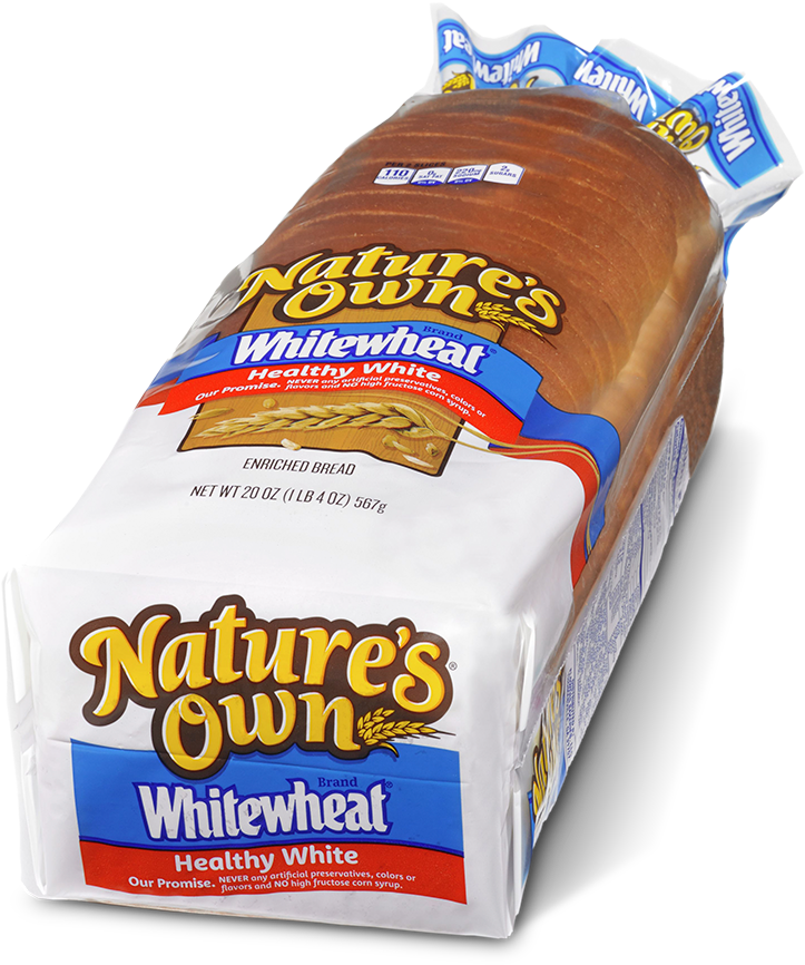 Whitewheat® Bread - Nature's Own Bread White Clipart (890x1000), Png Download
