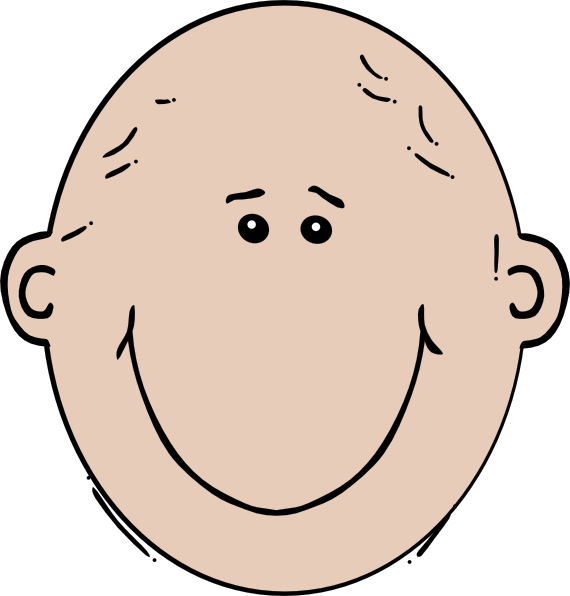 Bald Clipart - Png Download (570x596), Png Download