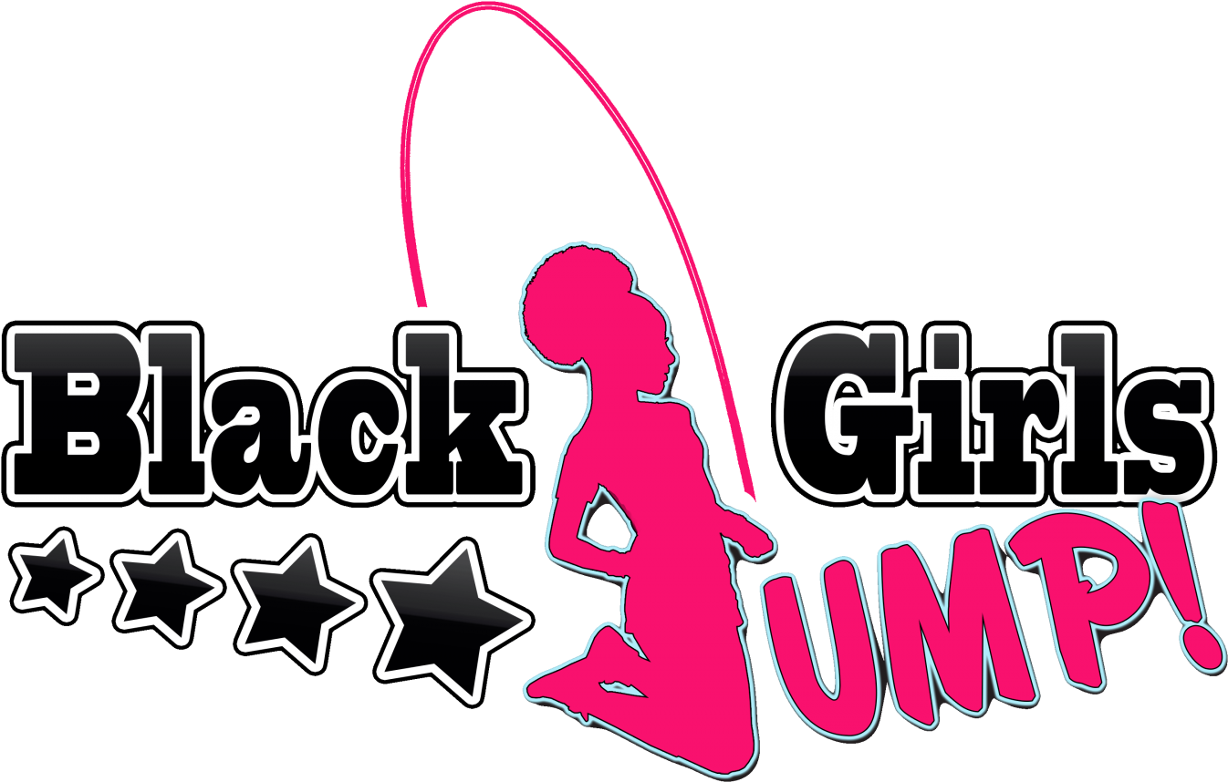 Black Girls Jump - Jumping Double Dutch Logo Clipart (1500x936), Png Download