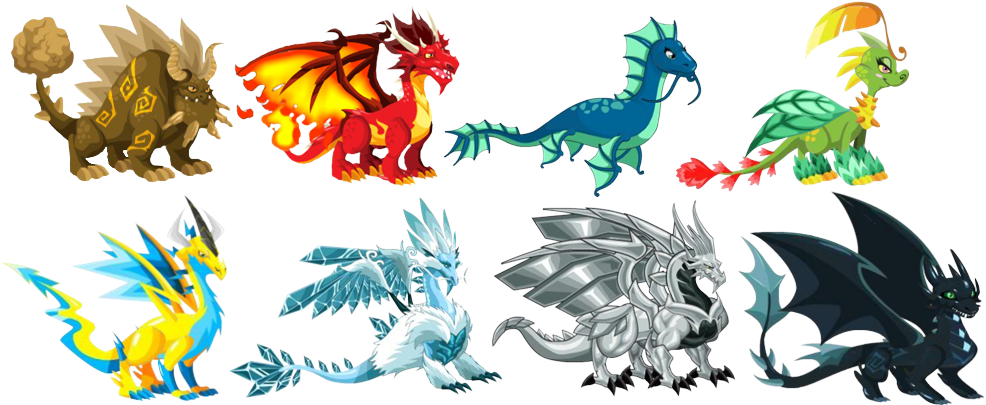 Dragones De Dragon City , Png Download - Dragon City Clipart (986x405), Png Download