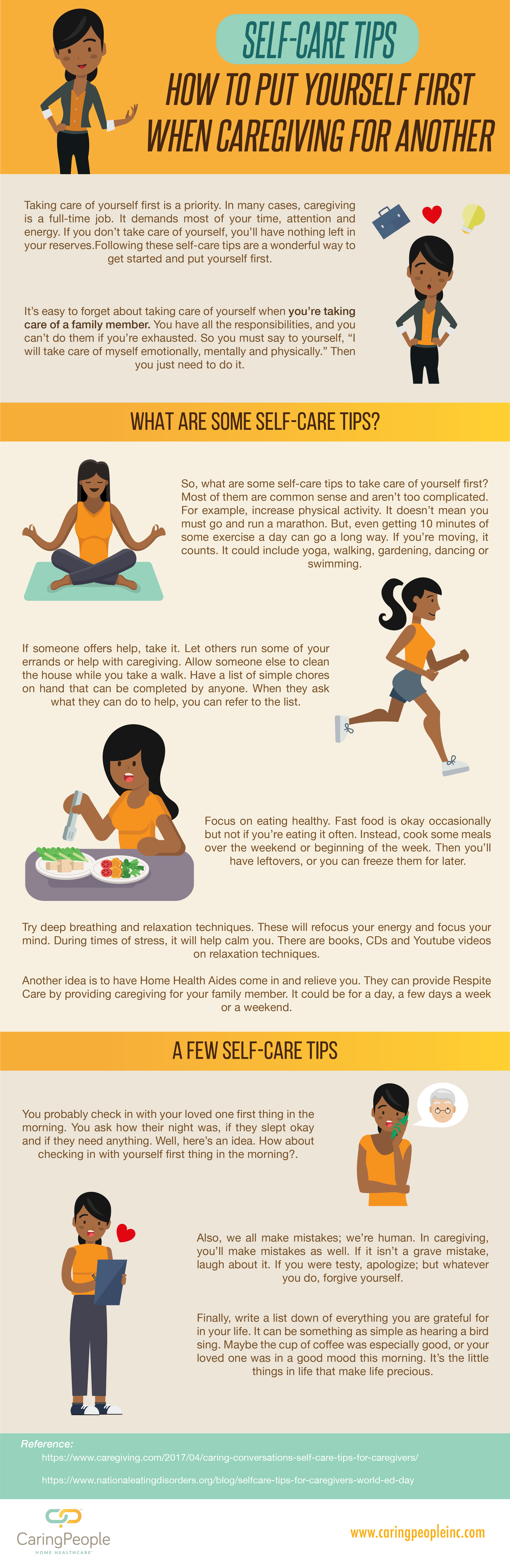 Self Care Tips For Caregivers Infographic - Self Care Tips Clipart (2482x7632), Png Download