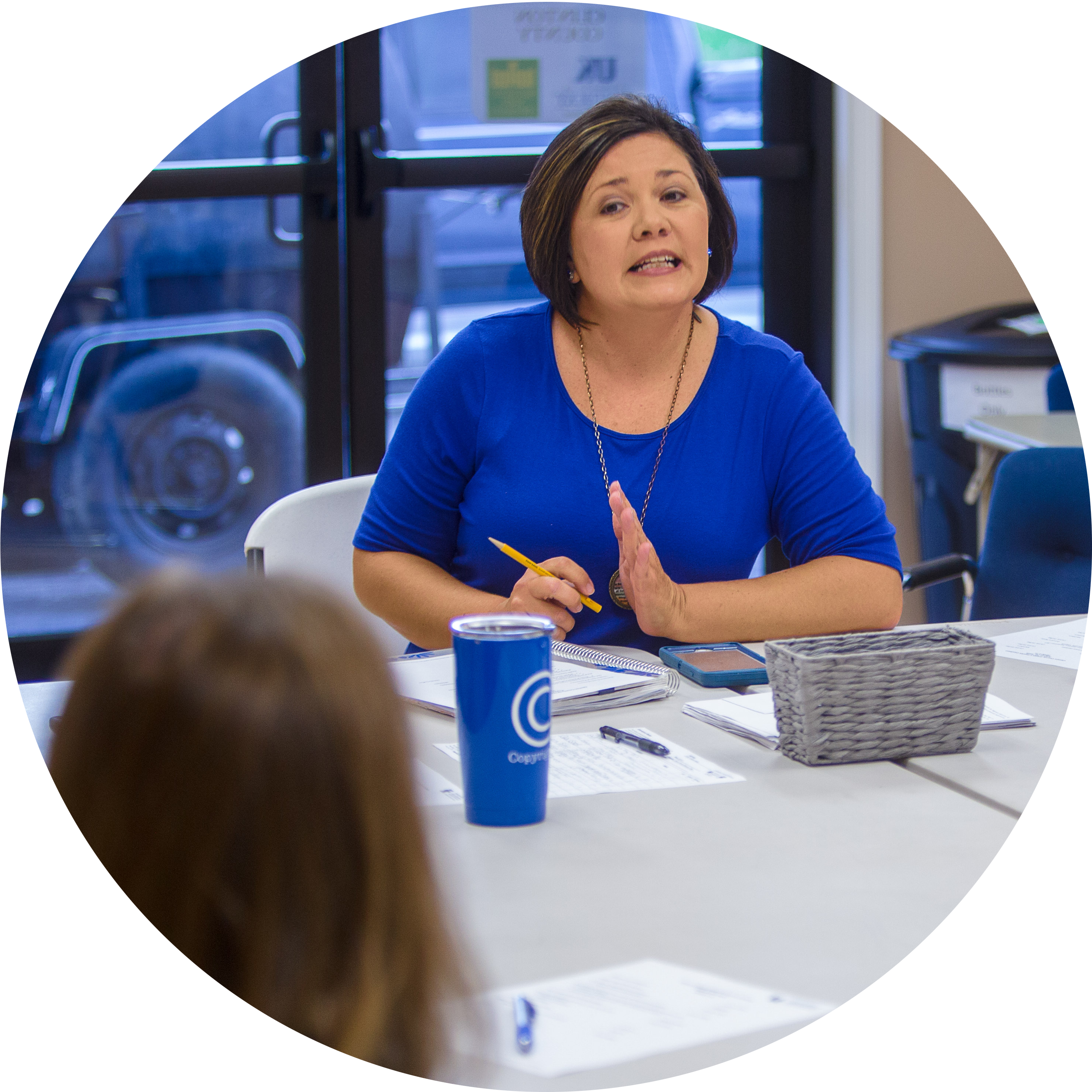 Christy Nuetzman - Sitting Clipart (2973x2973), Png Download