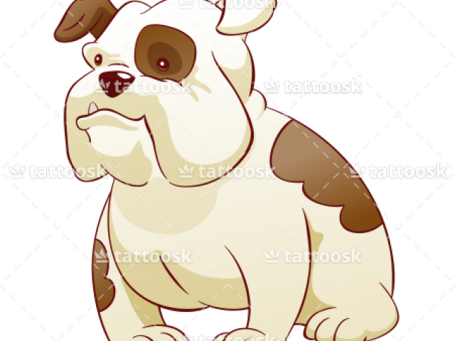 Bulldog Cartoon Cute Clipart (640x480), Png Download