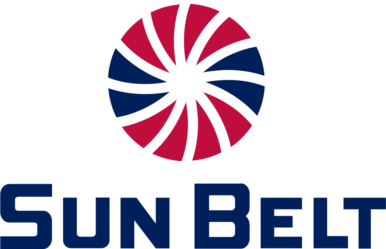 Sun Belt Logo In South Alabama Colors - Sun Belt Conference Logo Clipart (1280x832), Png Download