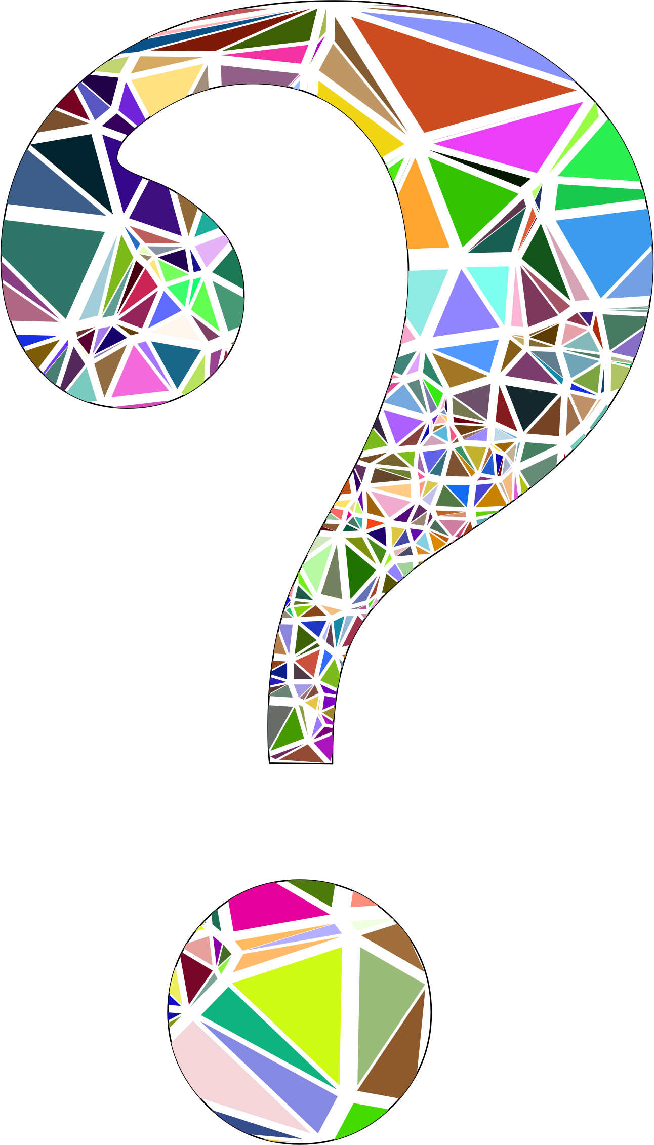 This Free Icons Png Design Of Low Poly Shattered Question - Low Poly Question Mark Clipart (1292x2262), Png Download