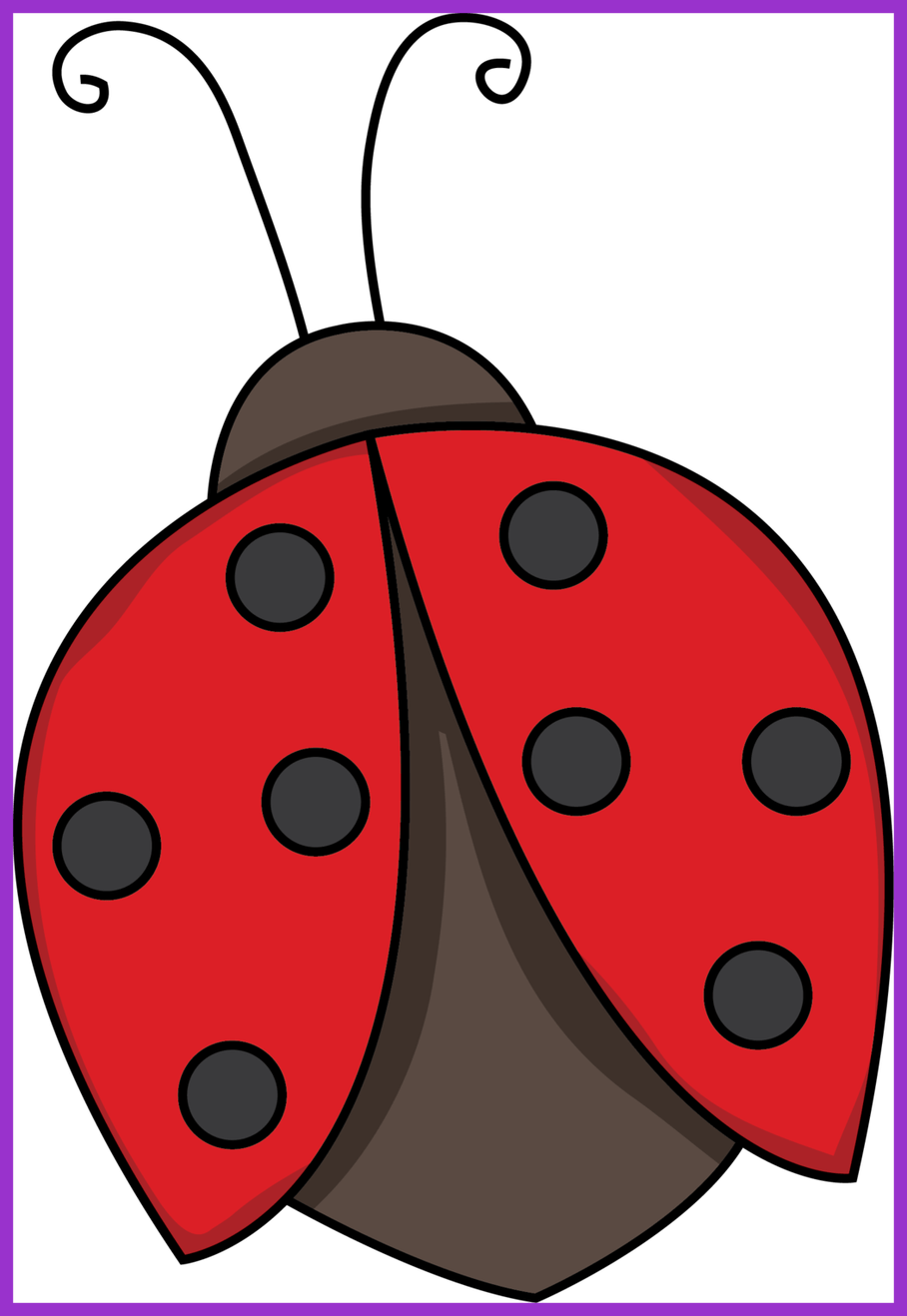 Stunning Flying Ladybug Clipart Black And White Cute - Clipart Ladybug - Png Download (908x1318), Png Download